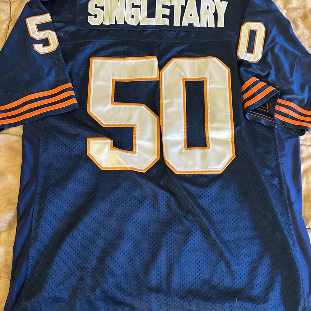 Chicago Bears Singletary 50 Mitchell & Ness Blue Throwback Jersey size 54